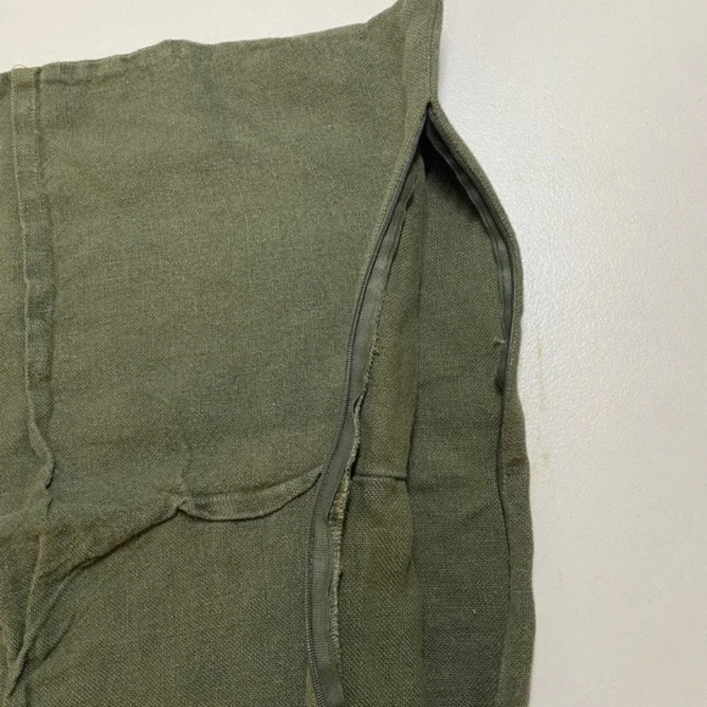 CB2‎ Pillow Sham European Flax Tuck Linen Green Single No Insert Zip Closure